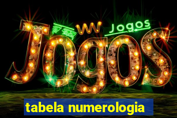 tabela numerologia